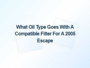 The Ideal Oil and Filter Combination for Your Escape