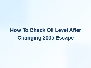 The Right Way to Check Oil Level After Changing