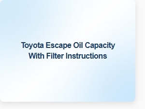 A Guide to Changing Oil in Your Toyota Escape